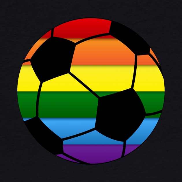 Soccer Gay Pride Lgbt Rainbow Flag by jrgmerschmann